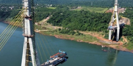 Obras da Ponte da Integração Brasil-Paraguai atingem 74,5% de execução