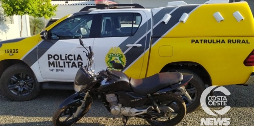 Patrulha Rural e Polícia Civil recuperam moto em São Miguel do Iguaçu