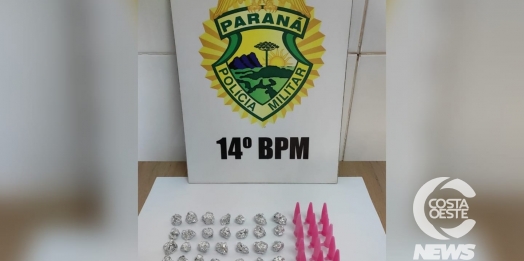 PM apreende crack e cocaína em Medianeira