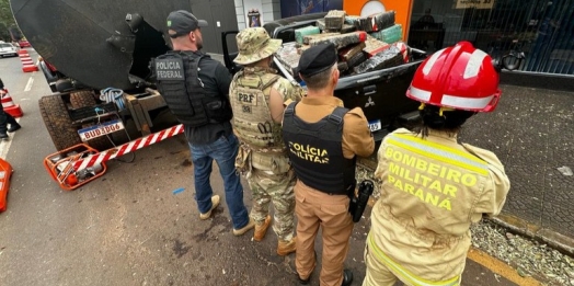 Polícia Federal, PRF e PM PR apreendem 3.190.6 Kg de maconha na cidade de Cascavel