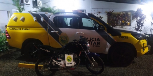 Polícia Militar age rápido e recupera moto furtada em São Miguel do Iguaçu