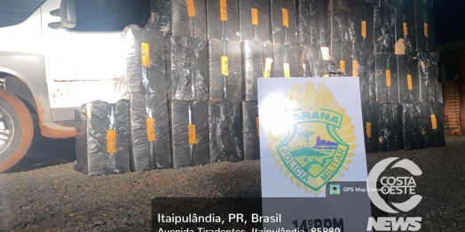 Polícia Militar de Itaipulândia apreende veículo com cigarros contrabandeados