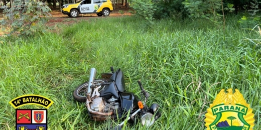 Polícia Militar de Itaipulândia recupera moto furtada