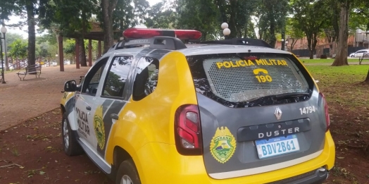 Polícia Militar prende homem com mandado de prisão em aberto na praça central de São Miguel do Iguaçu