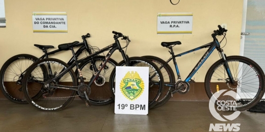 Polícia Militar recupera bicicletas furtadas em Santa Helena e orienta vítimas