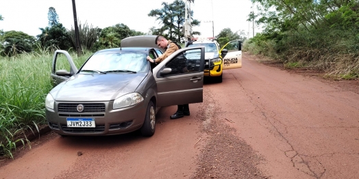 Polícia Militar recupera veículo roubado na BR 277