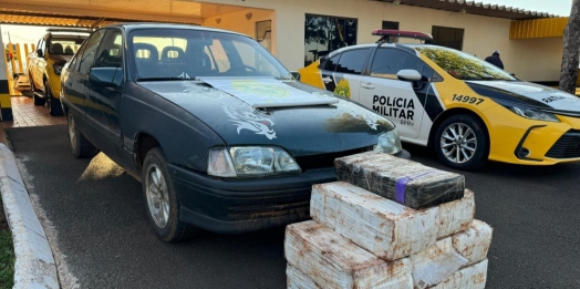 Polícia Rodoviária apreende veículo e droga entre Santa Helena e São José das Palmeiras