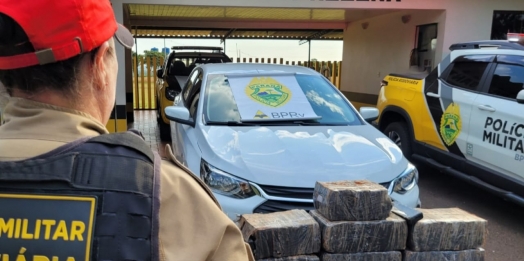 PRE de Santa Helena apreende 200Kg de maconha e recupera veículo roubado