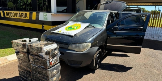 PRE de Santa Helena apreende veículo com droga e detém homem