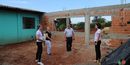 Prefeito de Missal acompanha obra de Ampliação da Escola no Portão Ocoí