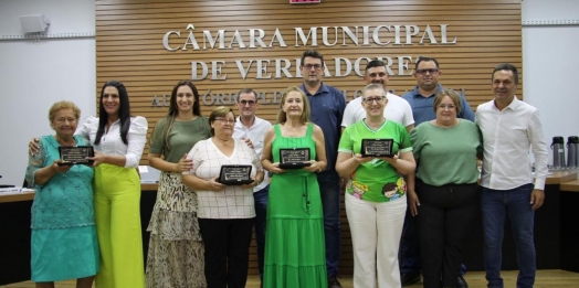 Prêmio mulher destaque homenageou mulheres de Santa Helena através da Câmara de Vereadores