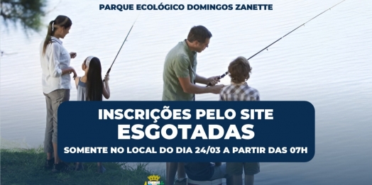 Santa Terezinha de Itaipu: Inscrições encerradas para a 1ª Pesca em Família