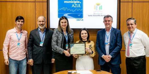 Santa Terezinha de Itaipu recebe o Selo Município + Azul da Caixa Econômica Federal