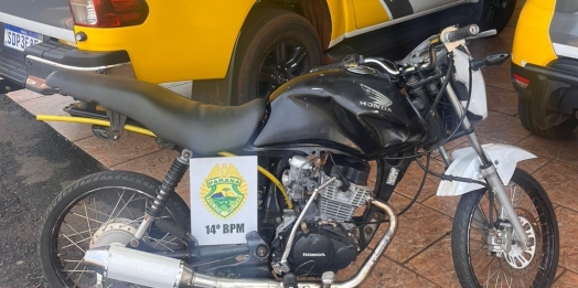 São Miguel do Iguaçu: Motociclista tenta fugir da polícia, mas é preso com moto roubada e adulterada