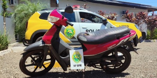 São Miguel do Iguaçu: Polícia Militar recupera motocicleta roubada no Paraguai