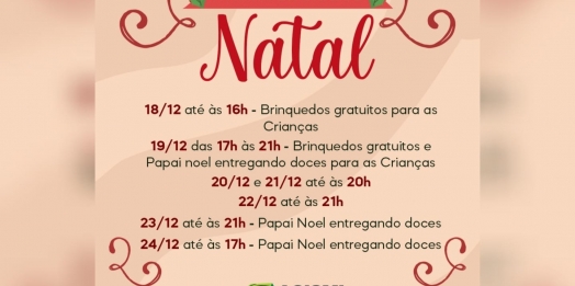 São Miguel do Iguaçu terá horário especial para o Natal; confira