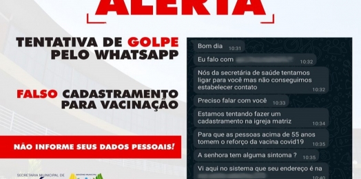 Saúde de São Miguel do Iguaçu alerta para tentativa de golpe e que não faz contato com munícipes via WhatsApp