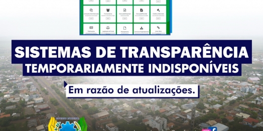 Sistemas de transparência pública de São Miguel do Iguaçu passam por atualização e ficam temporariamente indisponíveis