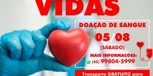 SMI: Equipe Multiprofissional realizará mais um dia de doação de sangue no próximo sábado (05)