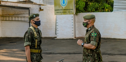 Tiro de Guerra recebe visita do Chefe da Seção, Coronel Wilton Carlos Sanches Lima