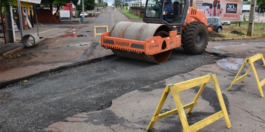 Trecho da Rua Marechal Cândido Rondon está sendo recuperado em São Miguel do Iguaçu