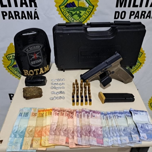 Ação policial em Medianeira resulta em prisão e apreensão de armas e drogas