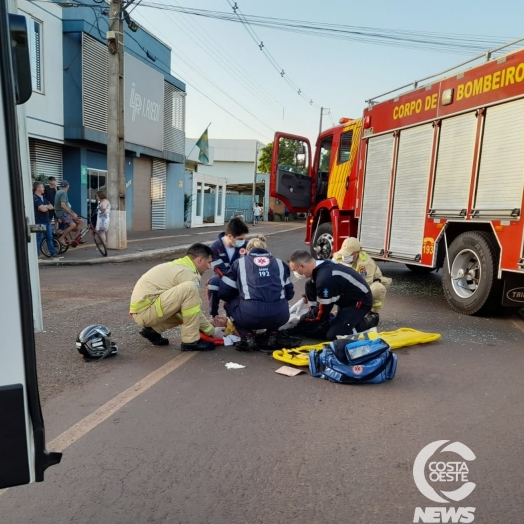 Acidente deixa motociclista ferido na PR 317, em Santa Helena