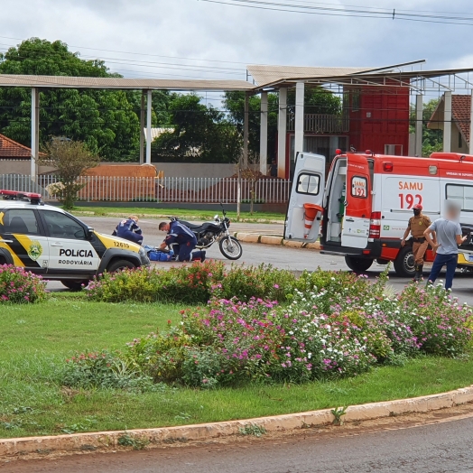 Acidente é registrado no trevo de acesso à Santa Helena