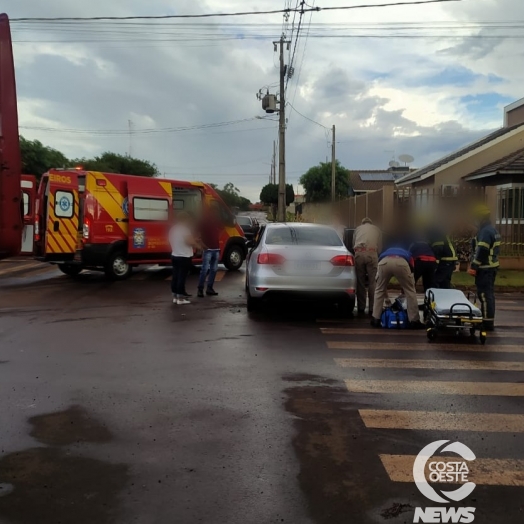 Acidente envolvendo caminhão e carro deixa duas pessoas feridas em São Miguel do Iguaçu