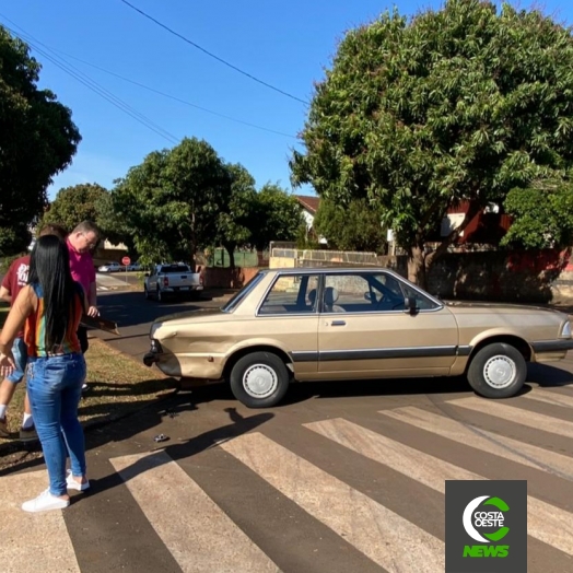 Acidente envolvendo dois veículos ocorreu no Bairro São Cristóvão em Medianeira