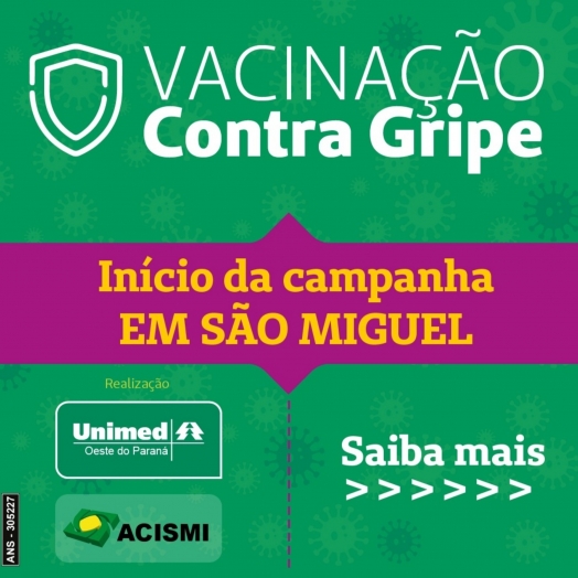 ACISMI e UNIMED fecham parceria para vacinação contra a gripe