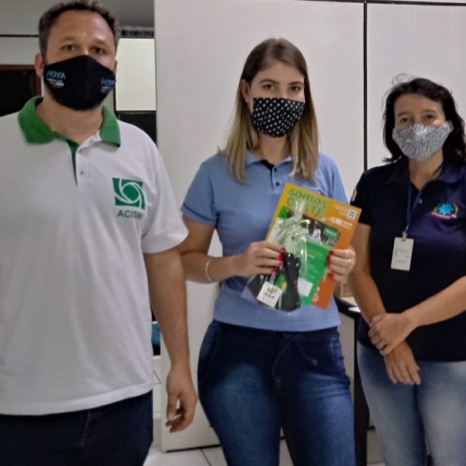 ACISMI e Vigilância Sanitária visitam supermercados, mercados e bancos para orientar sobre as medidas de prevenção à covid-19