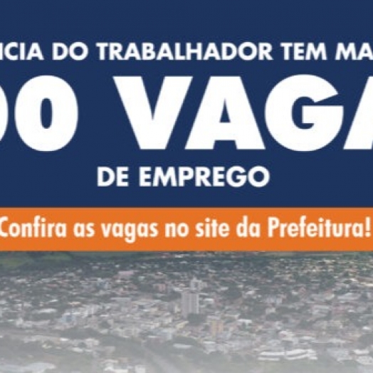 Agência do Trabalhador está com mais de 100 vagas de emprego em aberto