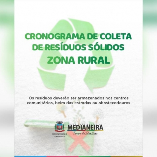 Agricultura de Medianeira inicia terceira etapa da coleta de recicláveis na zona rural