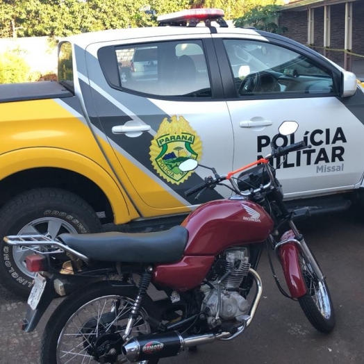 Após acompanhamento tático, PM detém motociclista em Missal