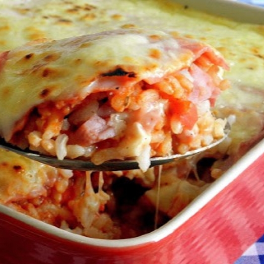 Arroz de forno a parmegiana