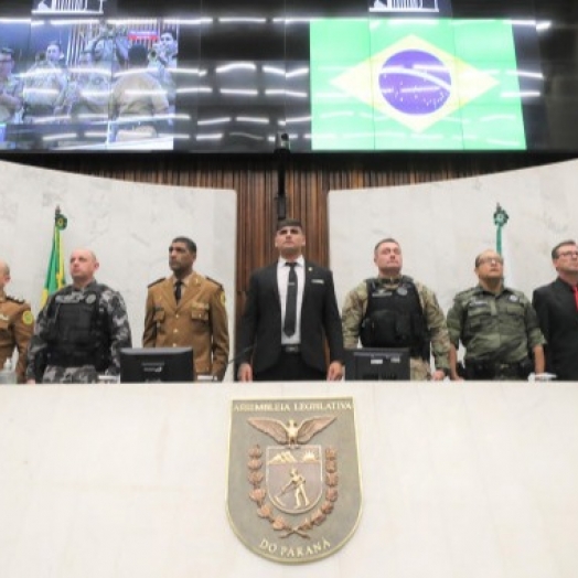 Assembleia homenageia destaques das Forças de Segurança do Paraná