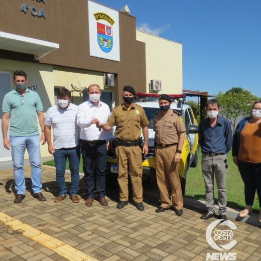 Autoridades entregam nova viatura para a 4ª Cia de Polícia Militar em Santa Helena