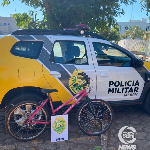 Bicicleta abandonada é recolhida pela Polícia Militar de Itaipulândia