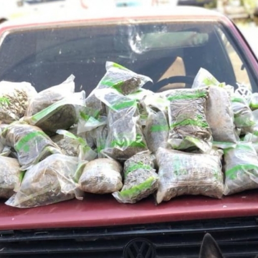 BPFron apreende 20kg de maconha em distrito de Santa Helena