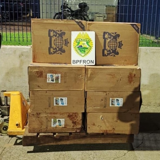 BPFRON apreende 800 pacotes de cigarros em Santa Helena