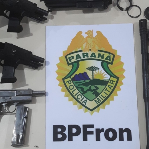 BPFRON apreende armas de fogo em Medianeira