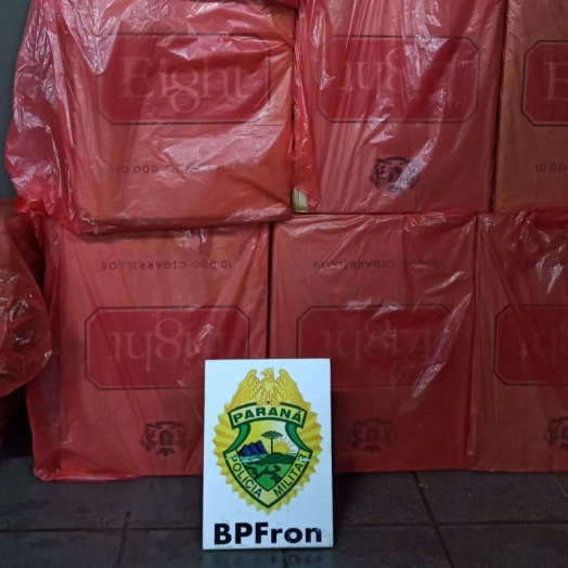 BPFRON apreende cigarros contrabandeados em Guaíra