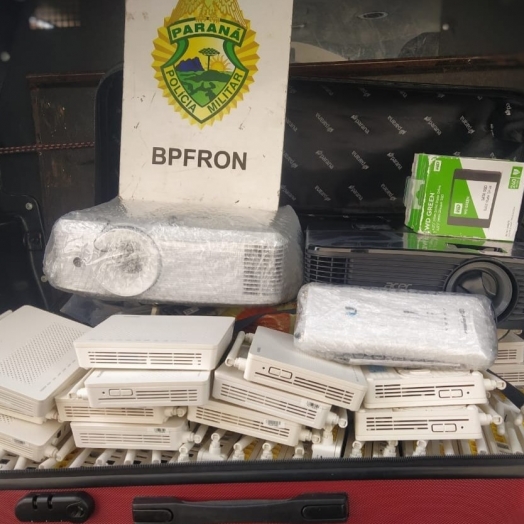 BPFRON apreende produtos descaminhados em ônibus em São Miguel durante Operação Hórus