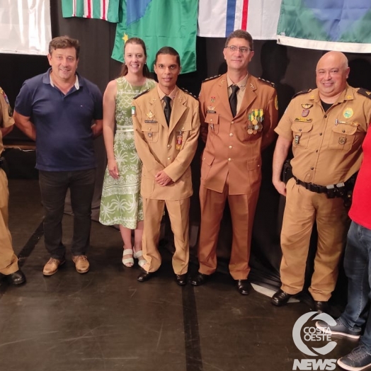 Cabo Back da Polícia Militar de Santa Helena é homenageado com medalha em cerimônia