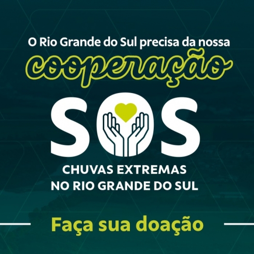 Campanha promovida pelo Sicoob arrecada valor superior a R$ 4 milhões para o Rio Grande do Sul