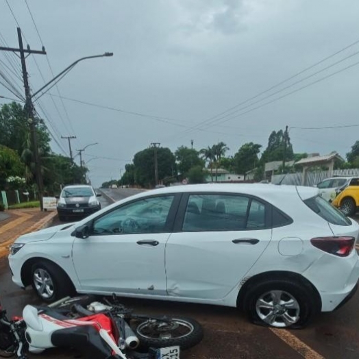 Colisão entre carro e motocicleta é registrado na PR-495 em distrito de Santa Helena