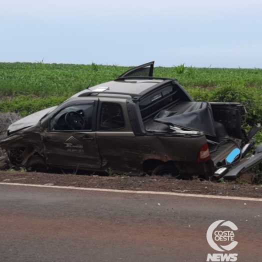 Colisão lateral deixa feridos entre Missal e Medianeira; um dos motorista se evadiu