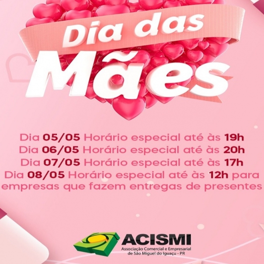 Comércio de São Miguel vai atender em horário especial nessa semana das mães