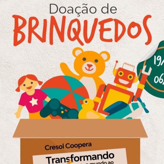 Cooperativa Cresol inicia campanha de arrecadação de brinquedos